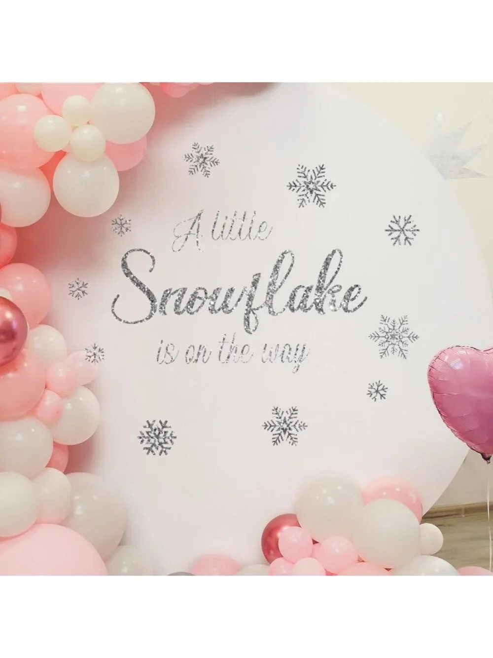 Winter Wonderland Baby Shower Stickers - Snowflake Decor for Party Backdrop